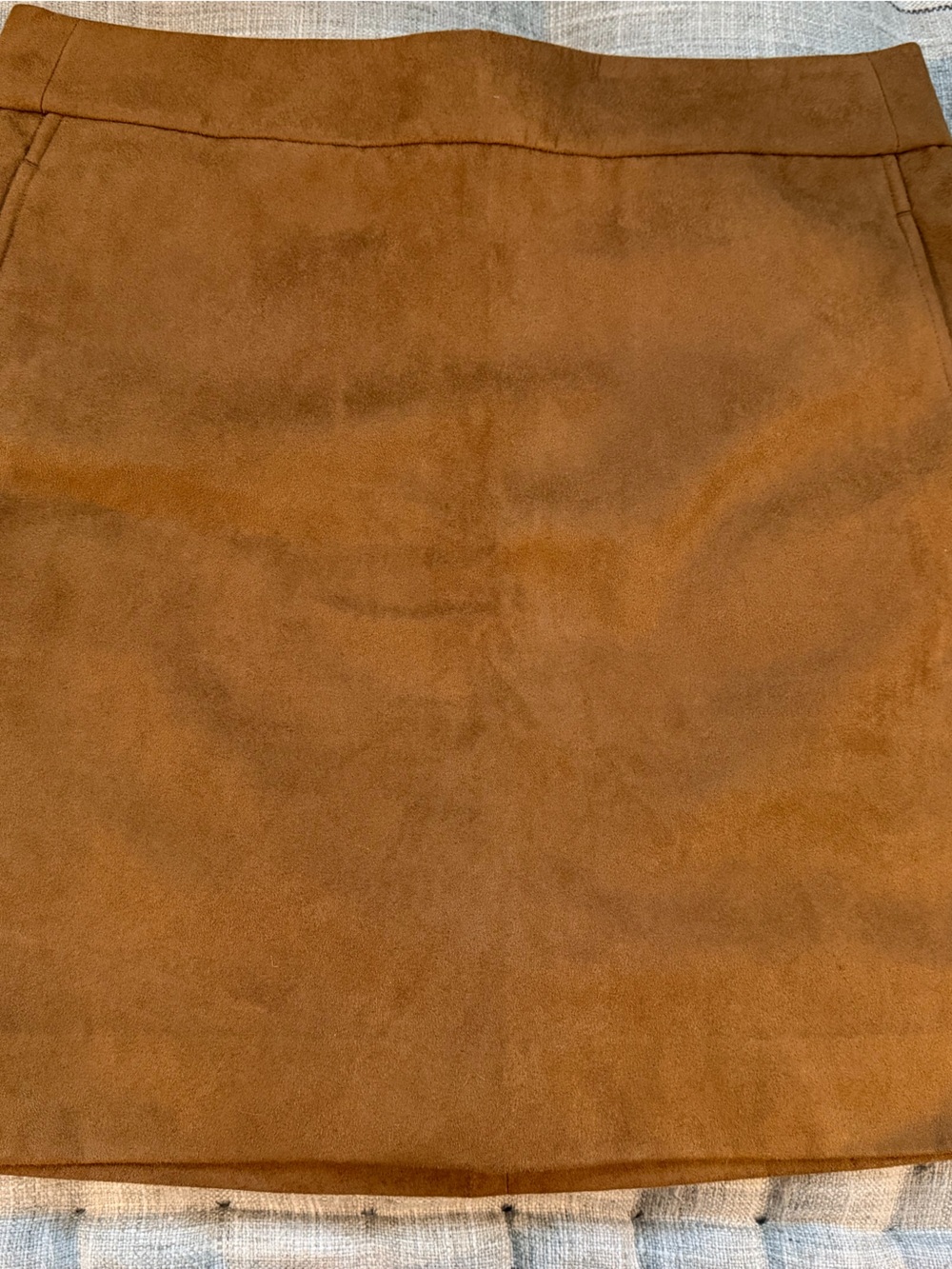 J. Crew Tan Suede A-Line Mini Skirt